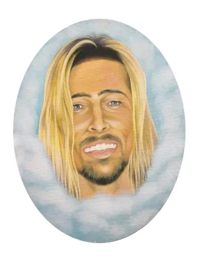 Off-brand painting of Brad Pitt