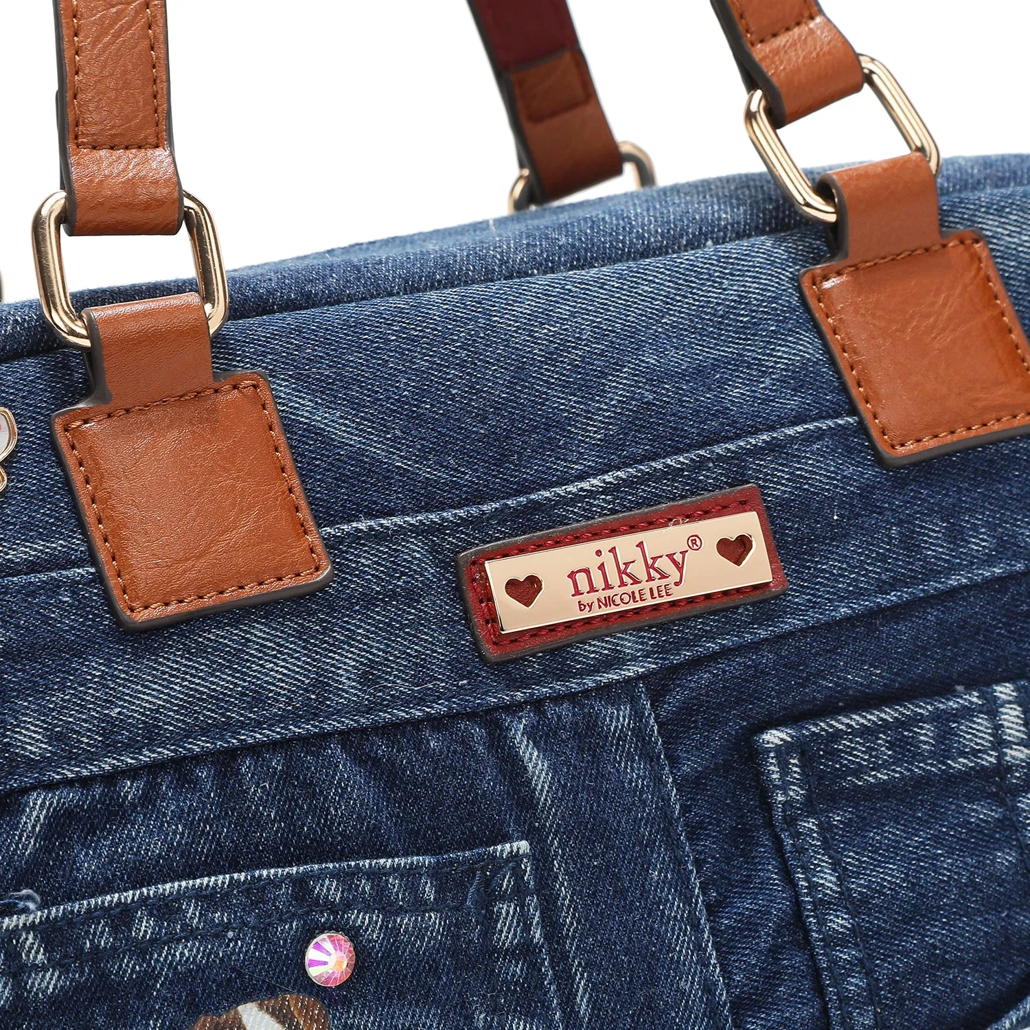 ONE HAPPY FAMILY DENIM SATCHEL