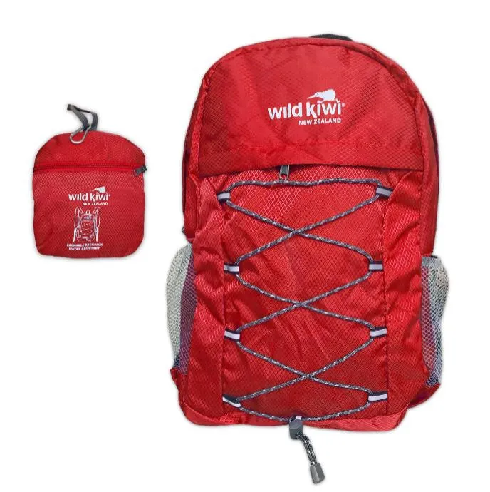 Packable Backpack, Red