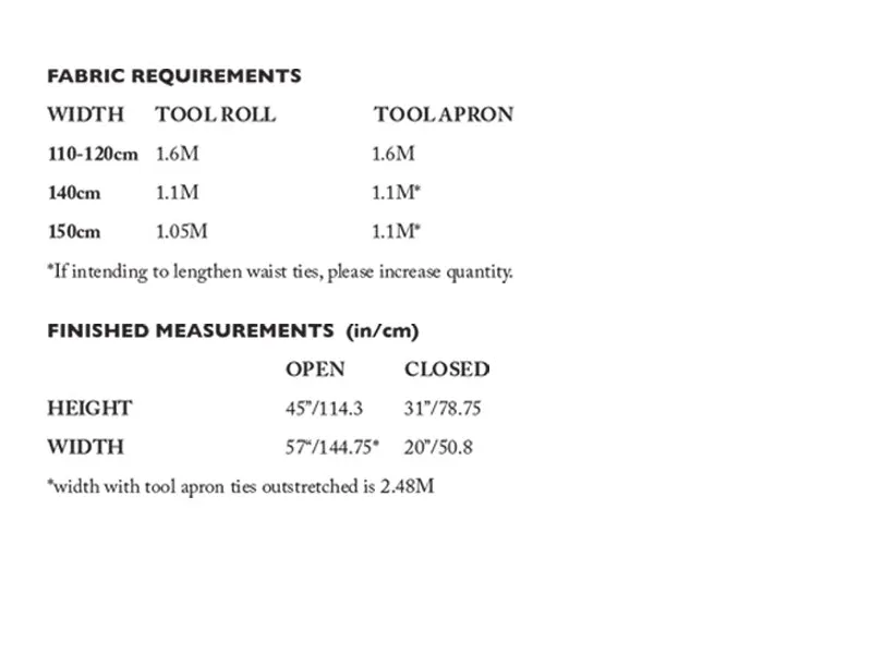 PDF Pattern - Tool Roll | Merchant & Mills