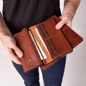 Personalized Long leather wallet, Full grain leather Leather Brown wallet , Wallet for Her or Him, Mens wallet, Womens wallet, For banknotes