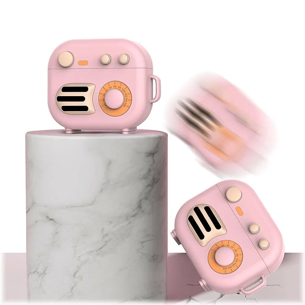 Pink Retro Radio Case - Apple AirPods (3rd generation)