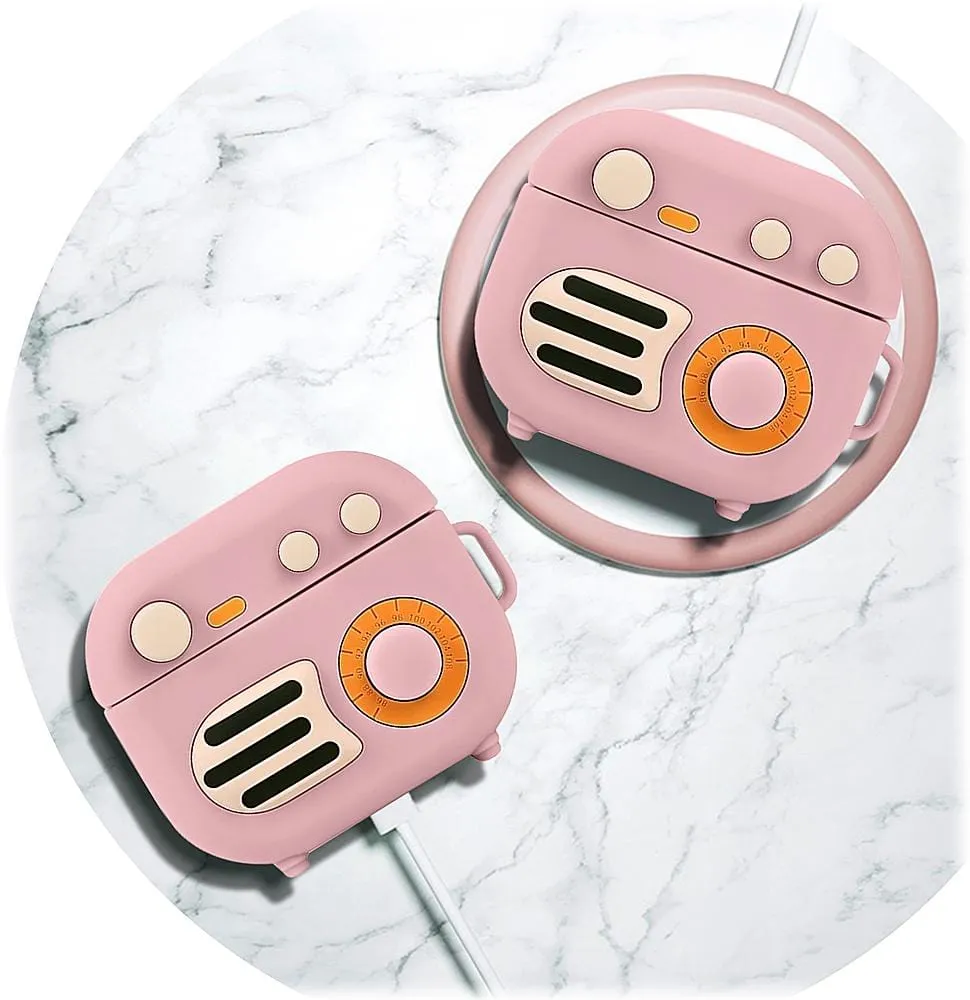 Pink Retro Radio Case - Apple AirPods (3rd generation)