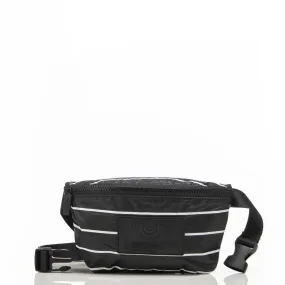 Pinstripe Mini Hip Pack / Black & White