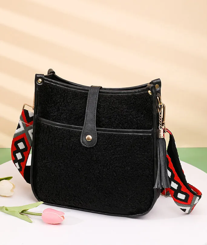 Plush Bag Shoulder Bag Large Clutch Shoulder Crossbody Bag HandBag for Women