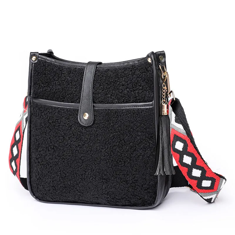 Plush Bag Shoulder Bag Large Clutch Shoulder Crossbody Bag HandBag for Women