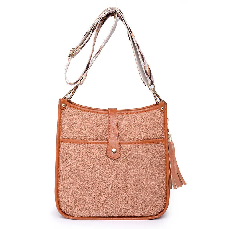 Plush Bag Shoulder Bag Large Clutch Shoulder Crossbody Bag HandBag for Women