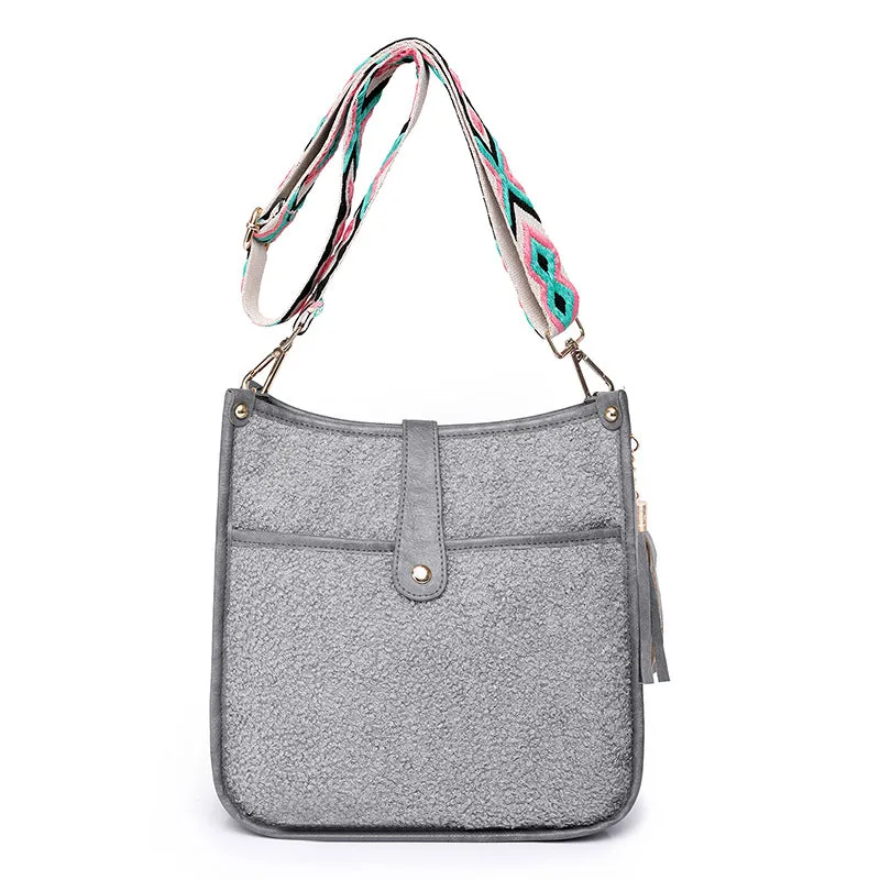 Plush Bag Shoulder Bag Large Clutch Shoulder Crossbody Bag HandBag for Women