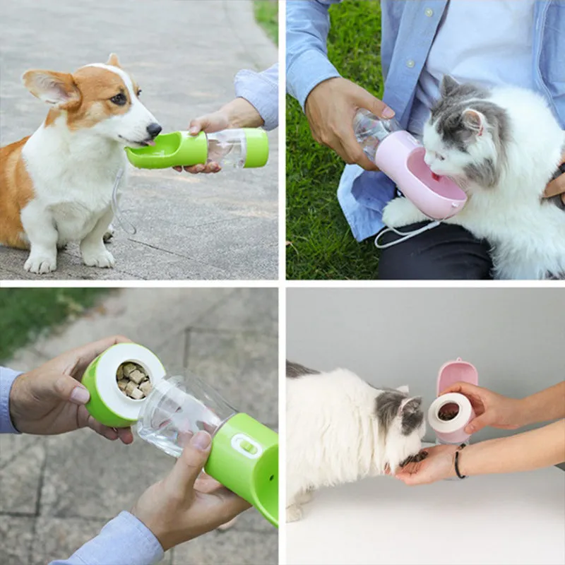 Portable water and food bottle for pets - perfect for trips