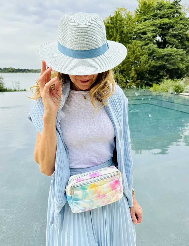 Puffer Fanny Pack in Watercolor Tie Dye