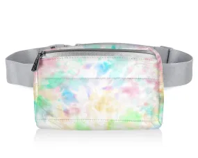 Puffer Fanny Pack in Watercolor Tie Dye