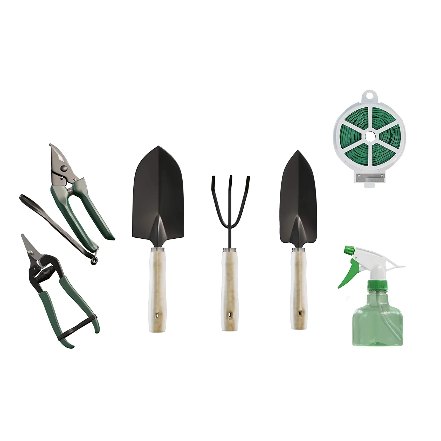 Pure Garden 75-08002 8 Piece Garden Tool and Tote Set Repel-pesticides, 7x4.5, b