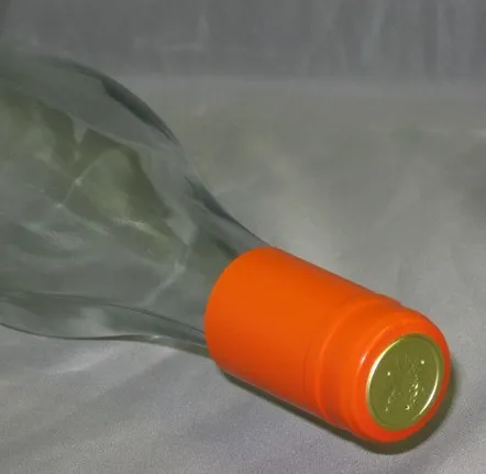 PVC Shrink Caps, Orange, Bag of 30