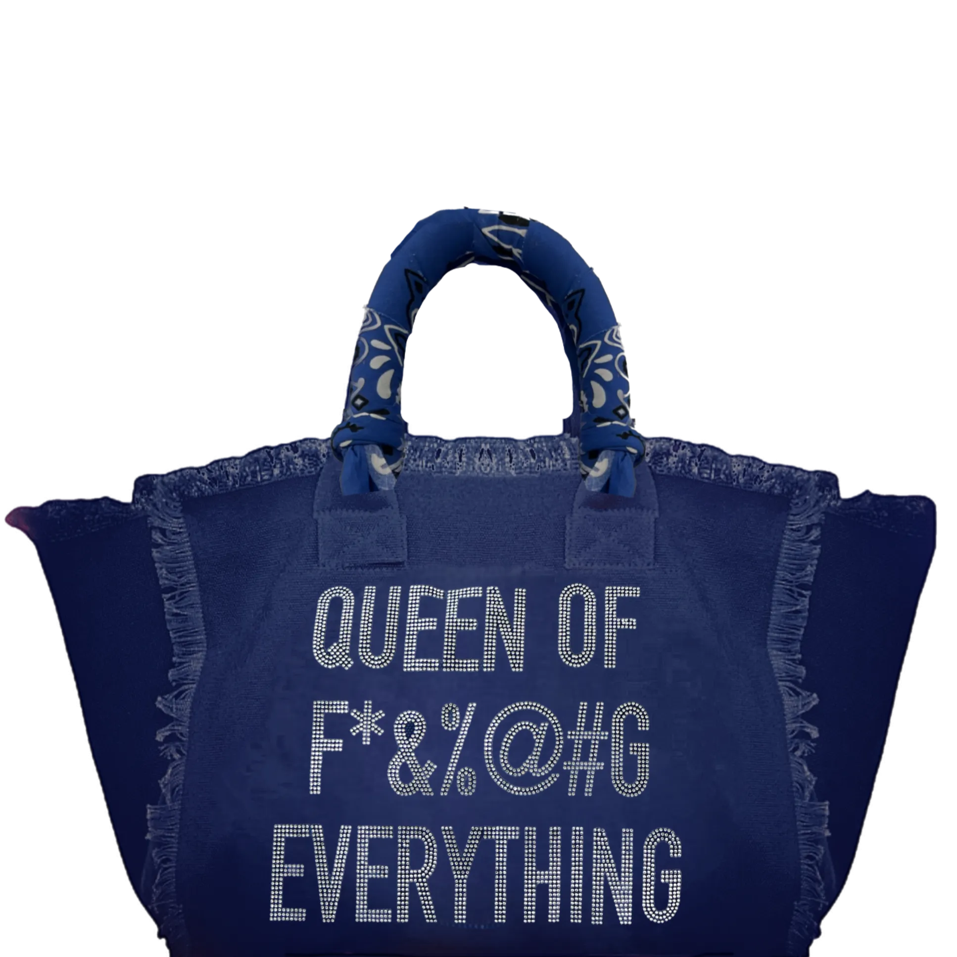 Queen of F*&%@#G Fringe Canvas  Bag