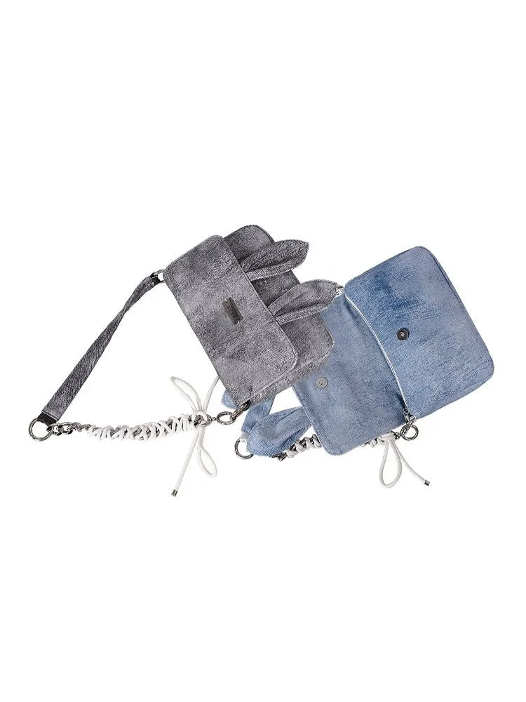 Rabbit  denim shoulder Bag【s0000001036】