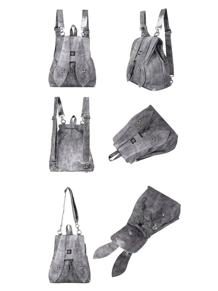 Rabbit design denim backpack【s0000001035】