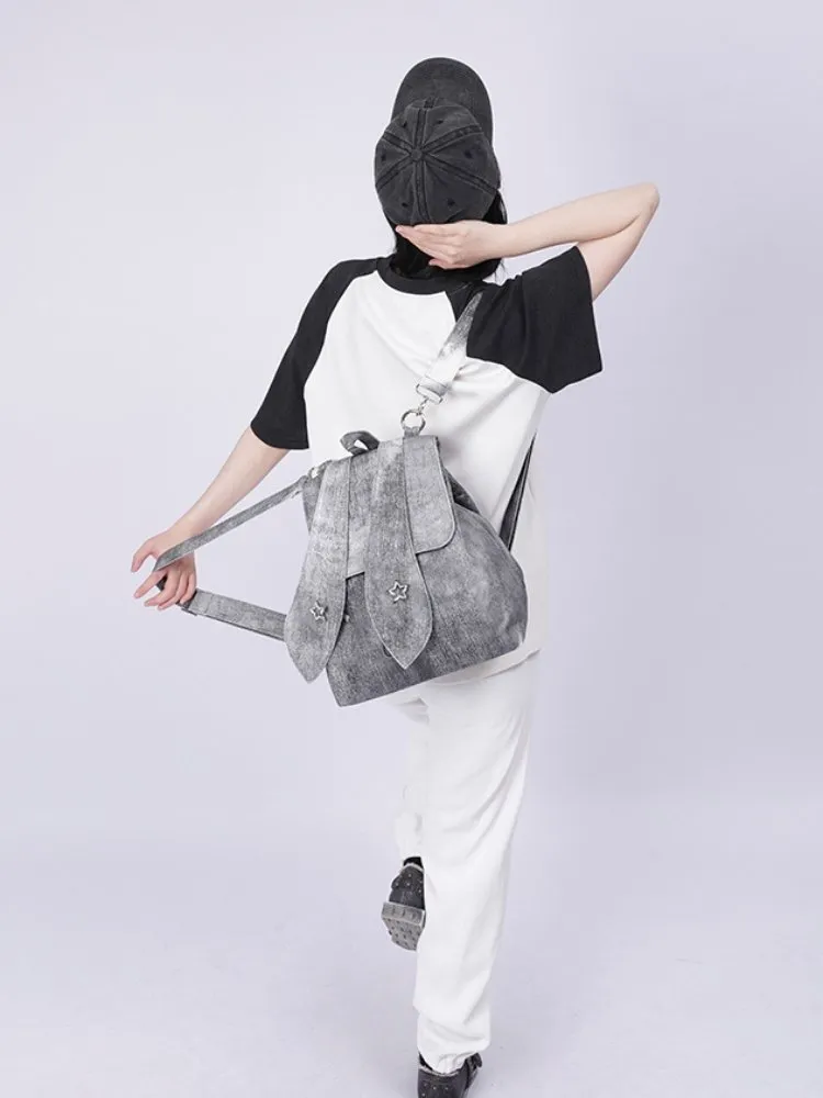 Rabbit design denim backpack【s0000001035】