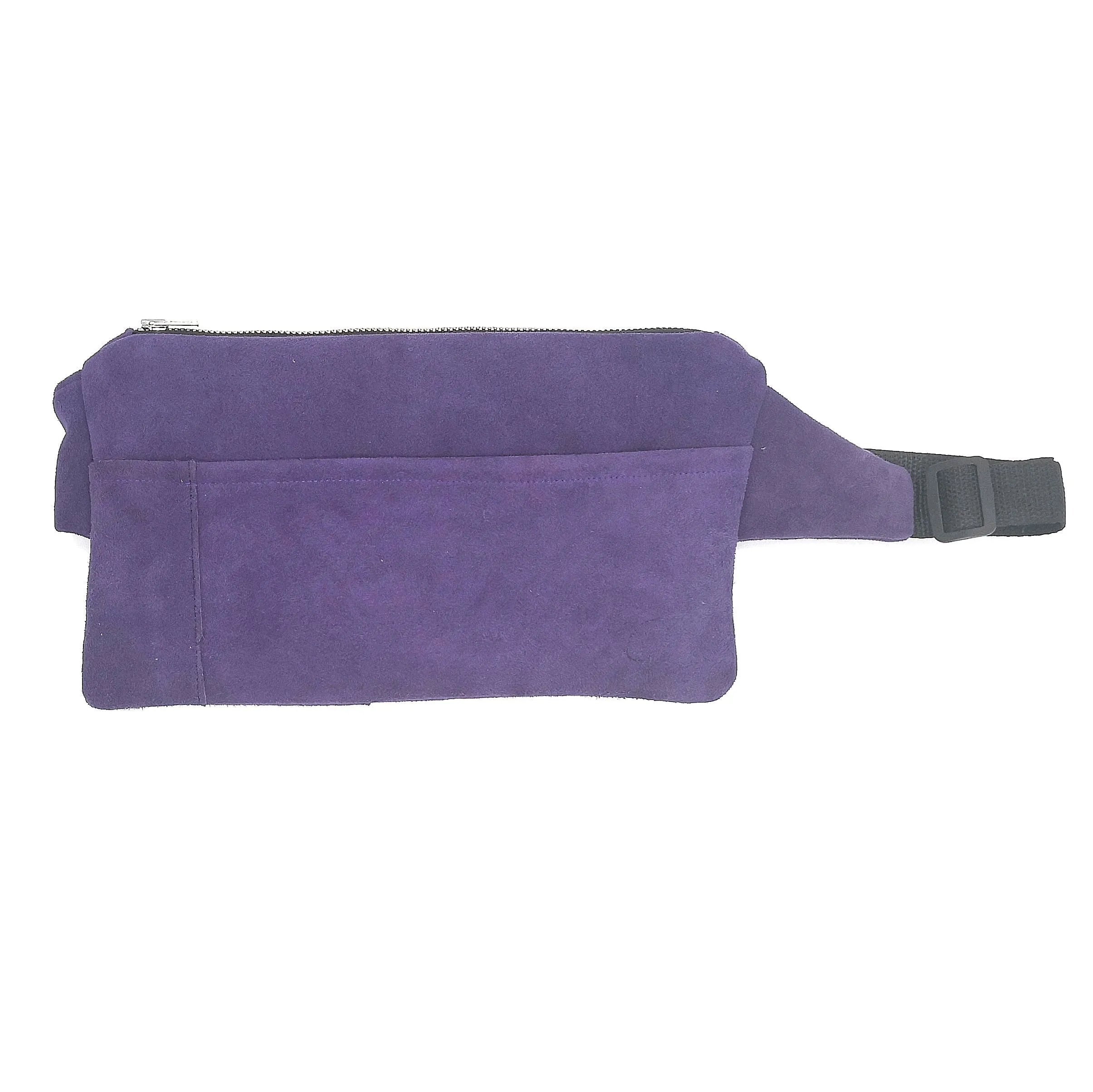 Recycled purple suede Fringe Vintage fanny pack