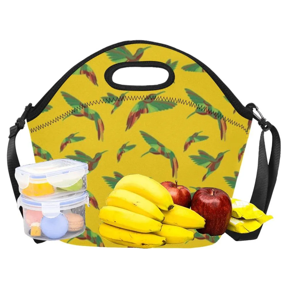 Red Swift Yellow Neoprene Lunch Bag/Large