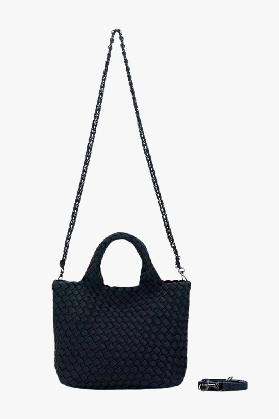 Reeva Black Woven Mini Bag