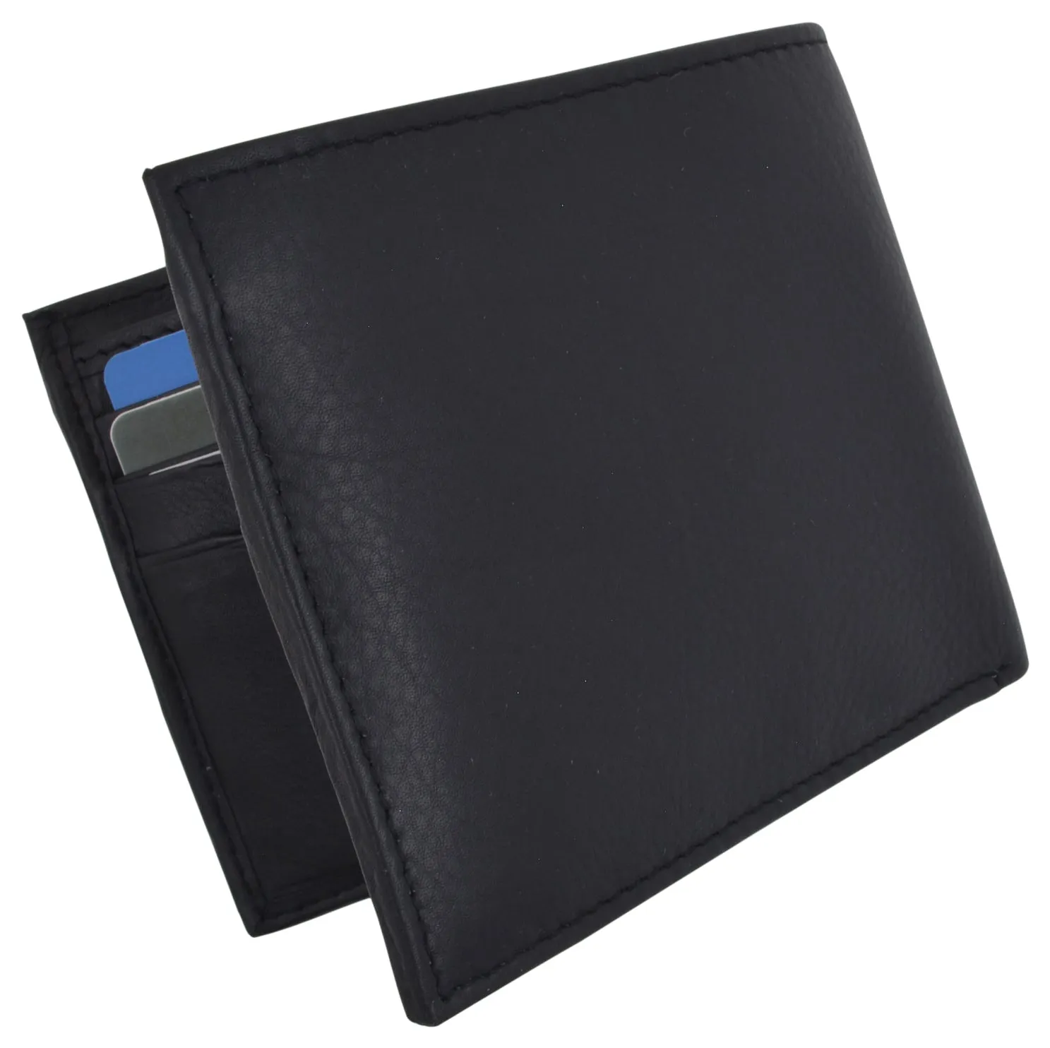 RFID Blocking Premium Leather Bifold Men's Multi-Card Holder Wallet