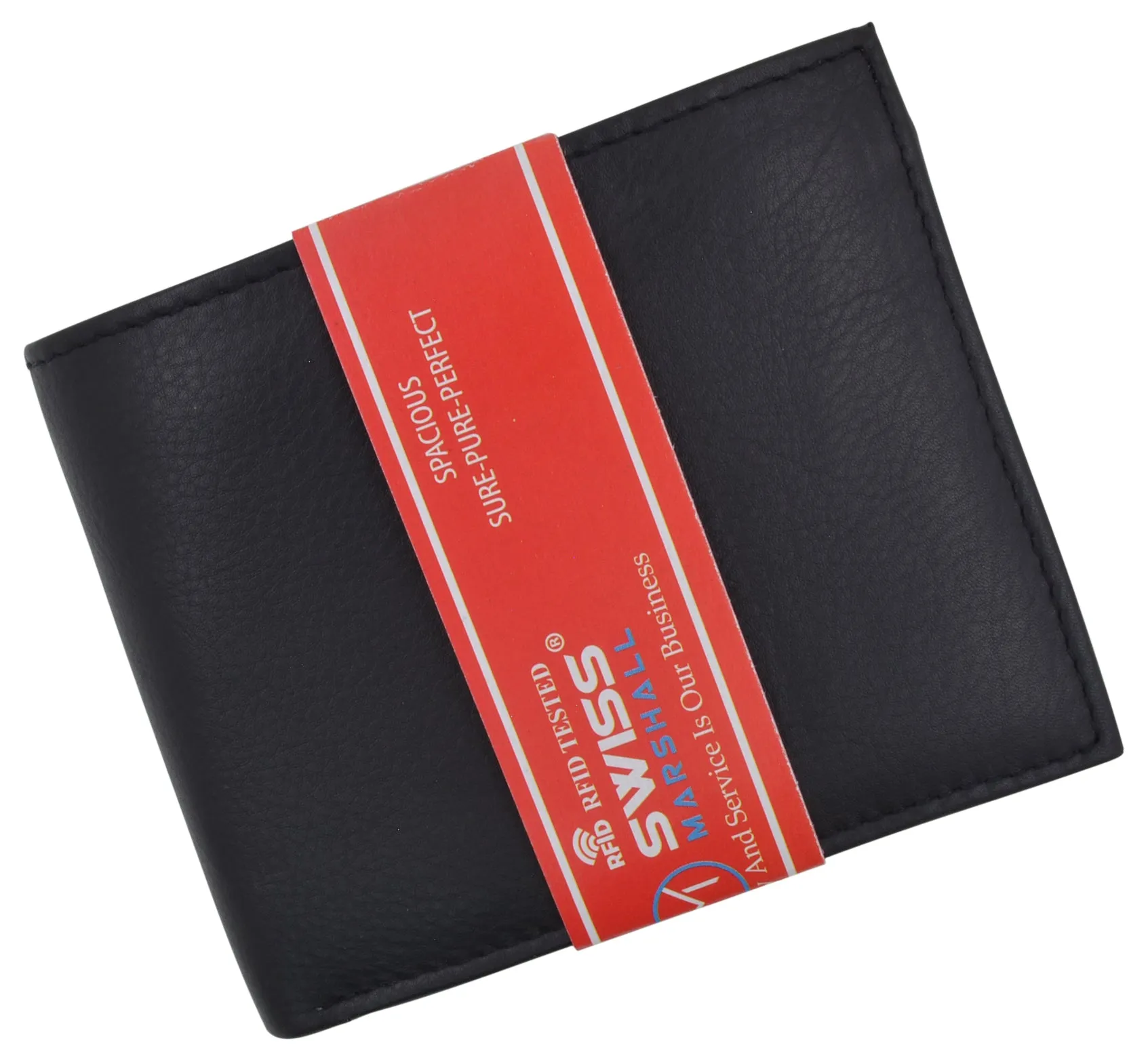 RFID Blocking Premium Leather Bifold Men's Multi-Card Holder Wallet