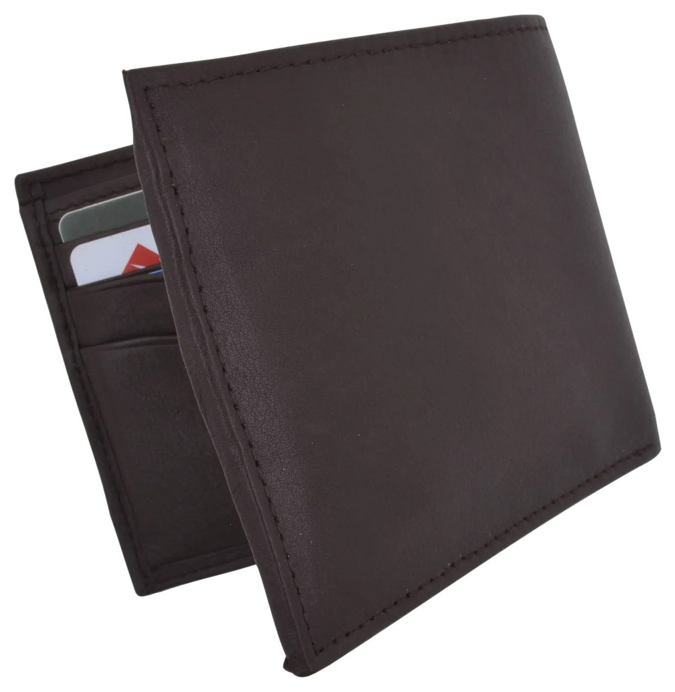 RFID Blocking Premium Leather Bifold Men's Multi-Card Holder Wallet