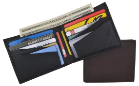 RFID Blocking Premium Leather Bifold Men's Multi-Card Holder Wallet