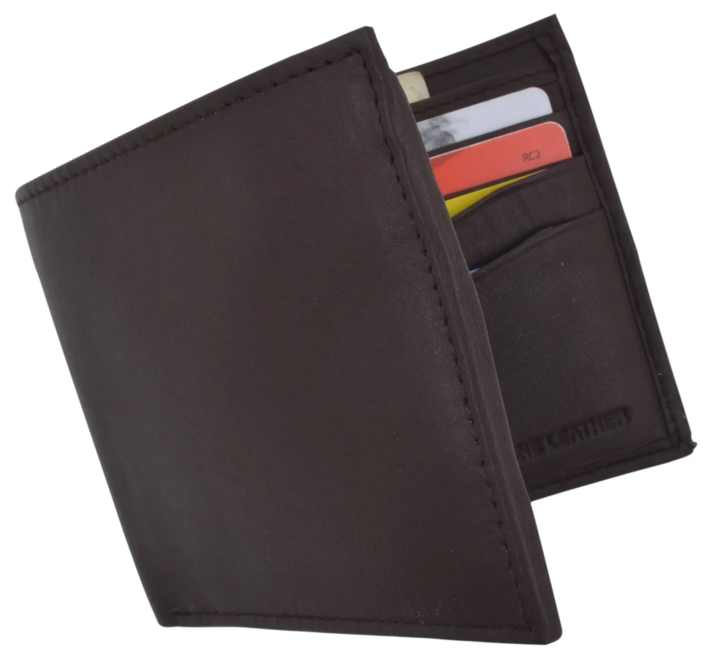 RFID Blocking Premium Leather Bifold Men's Multi-Card Holder Wallet