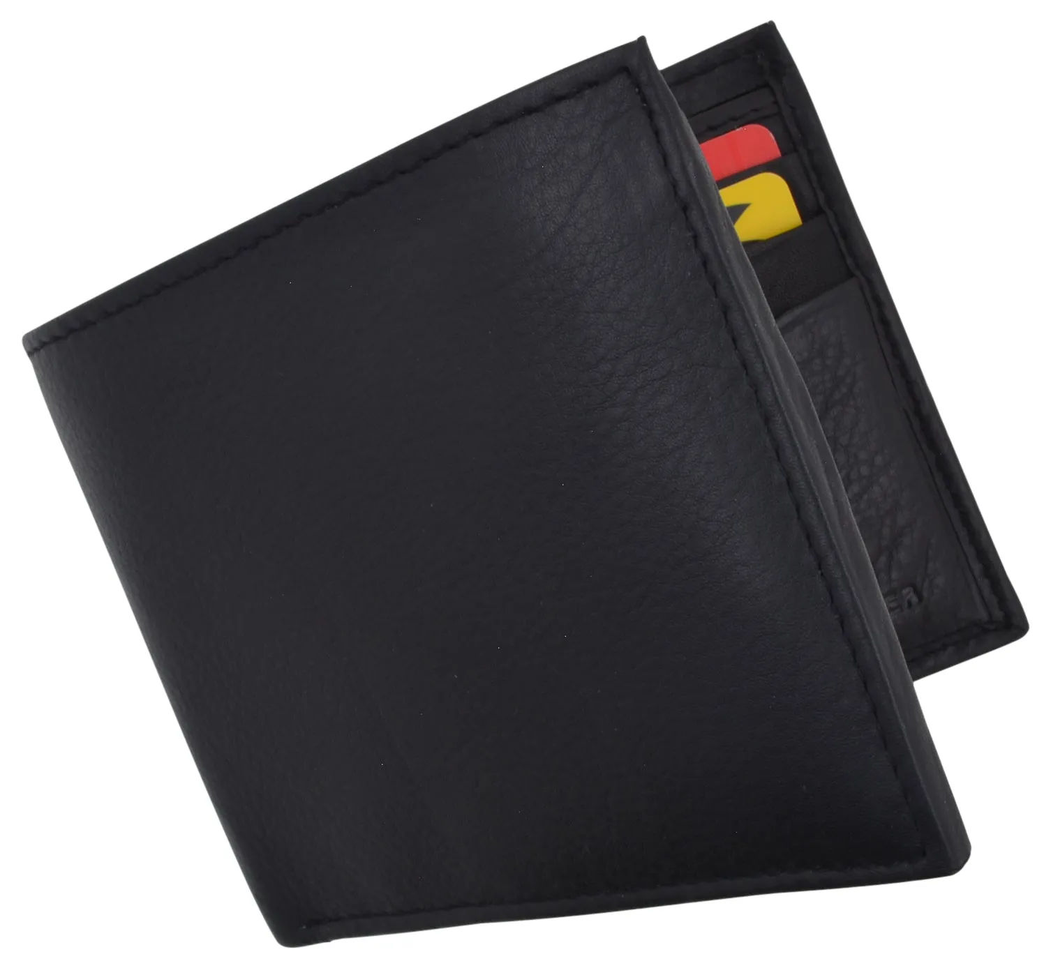 RFID Blocking Premium Leather Bifold Men's Multi-Card Holder Wallet