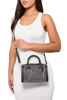 Rhinestone Mini Duffel Bag