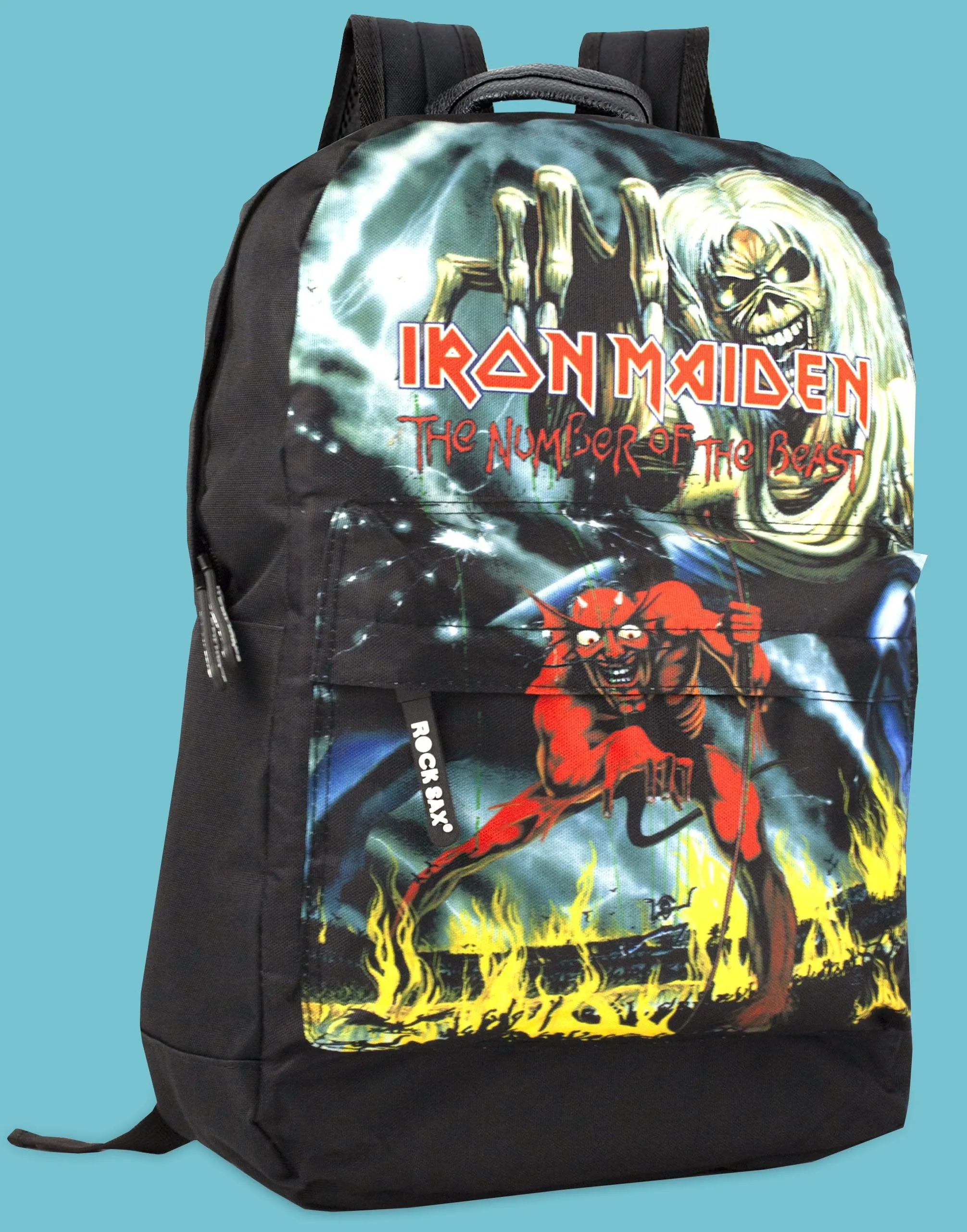 Rock Sax Iron Maiden Number Of The Beast Backpack