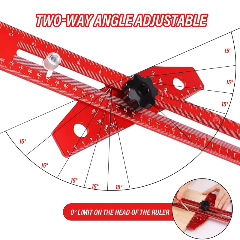 SAKER® Woodworking Scriber Marking Line Ruler