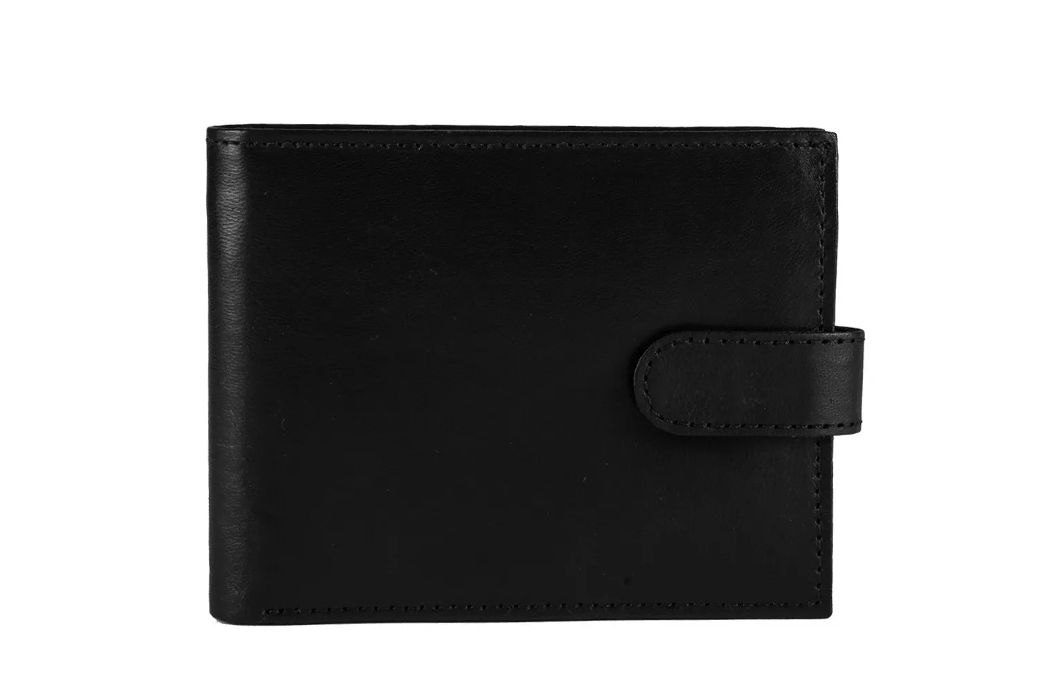 Sakkas Bifold Press Stud Mens Leather Wallet With Gift Bag