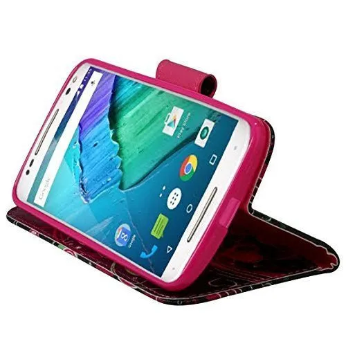 Samsung Galaxy S6 Wallet Case, Wrist Strap Magnetic Fold Folio[Kickstand] Pu Leather with ID & Card Slots for Galaxy S6 - Heart Strings