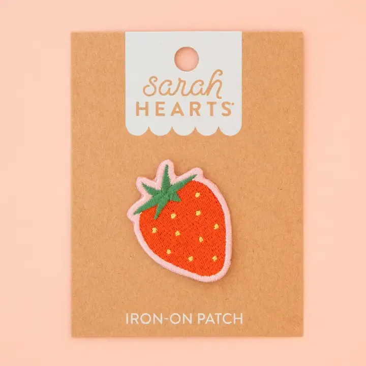 Sarah Hearts Labels: Strawberry Iron-on Patch