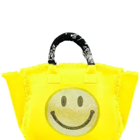 Silver Gold Smile Fringe Canvas Bag