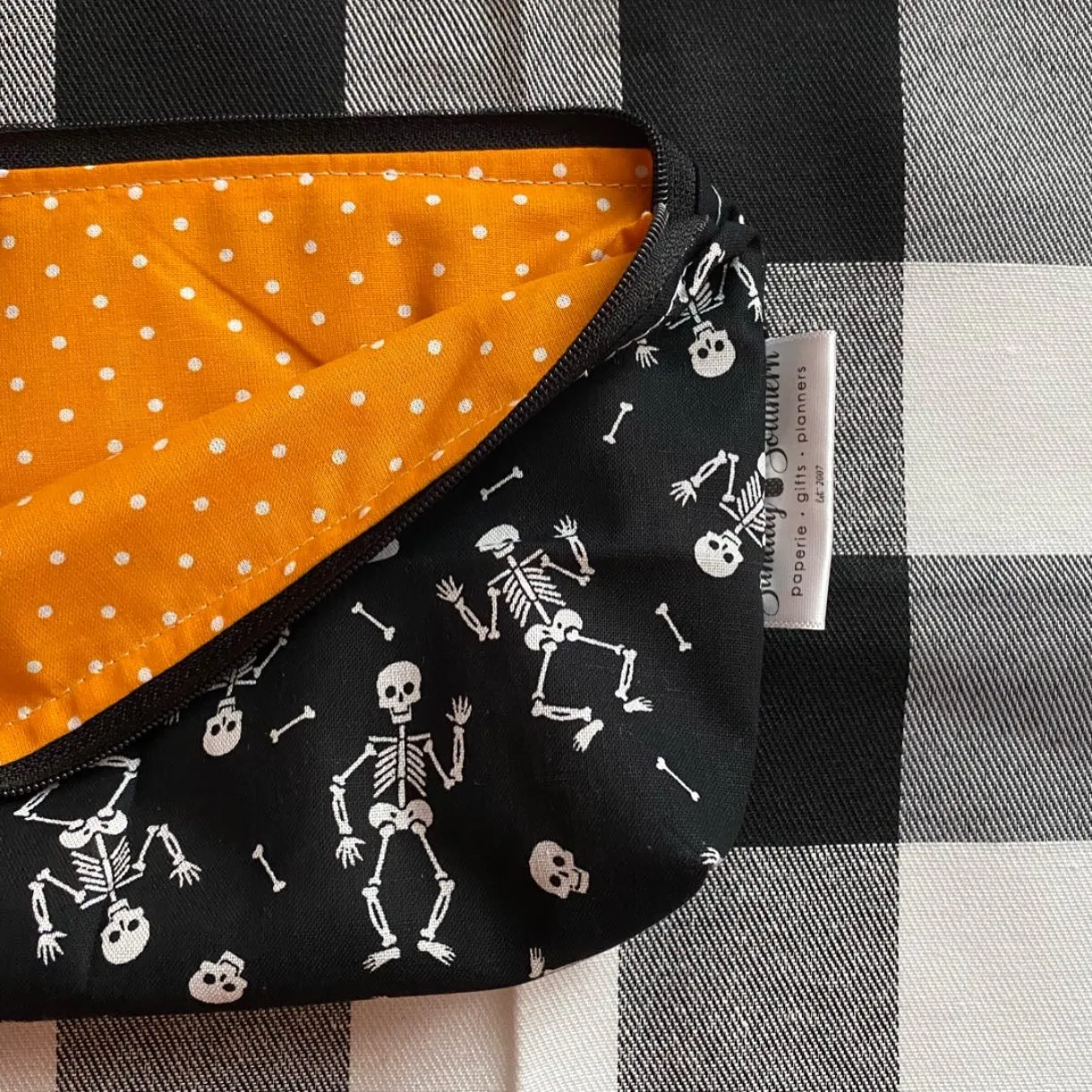 Skeleton Bones Small Zipper Bag