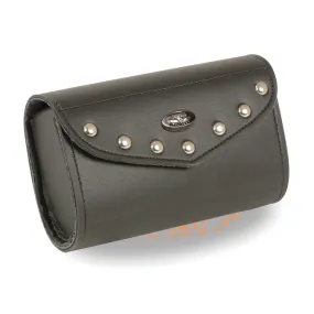 Small PVC Studded Windshield Bag w/ Velcro Closure (8X8X4)