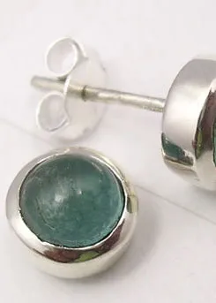 Solid Silver Apatite Stud Earrings