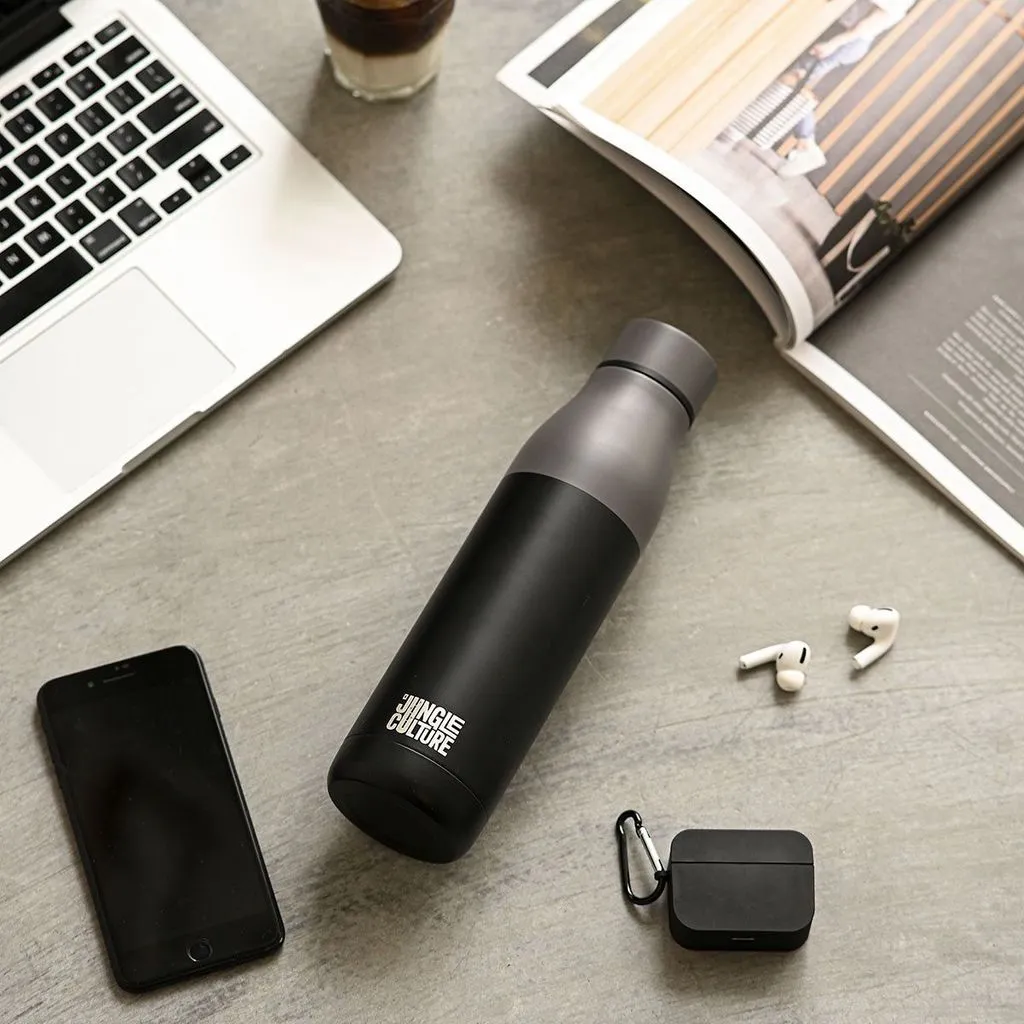 Stainless Steel Water Bottle - Matt Black or White - Bottle for Life