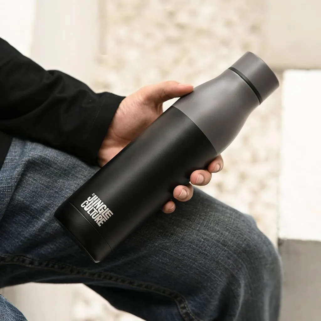 Stainless Steel Water Bottle - Matt Black or White - Bottle for Life