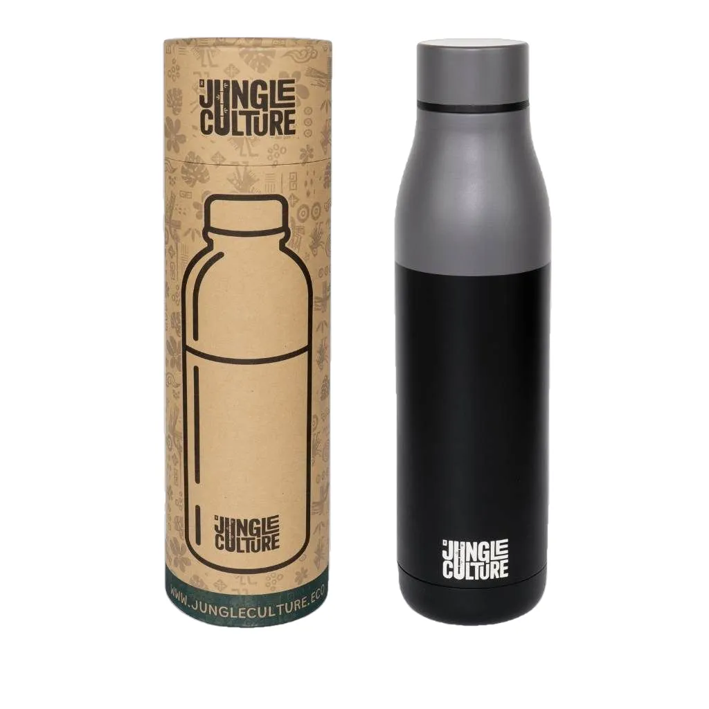 Stainless Steel Water Bottle - Matt Black or White - Bottle for Life