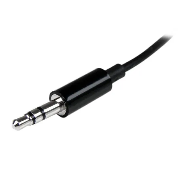 Startech.Com Black Slim Mini Jack Headphone Splitter Cable Adapter - 3.5Mm Audio Mini Stereo Y Splitter - 3.5Mm Male To