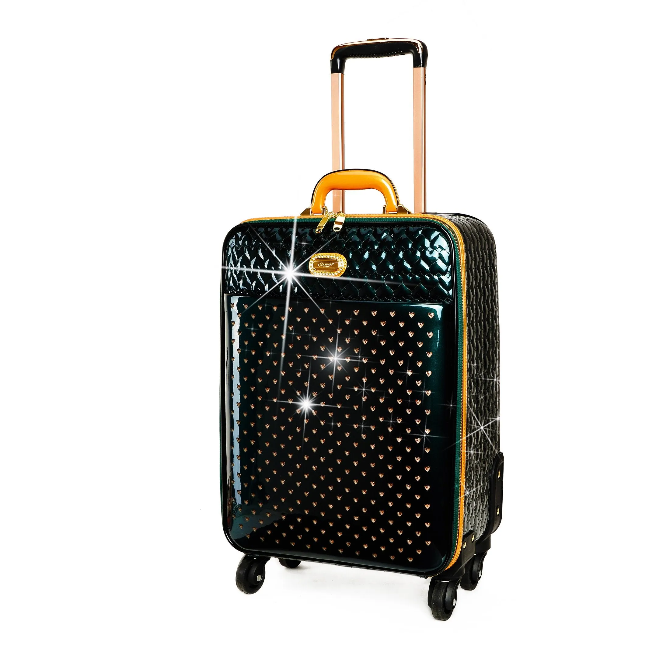 Starz Art Retro 3PC Set | Luxury Women Overnight Bag Set with Spinning Wheels