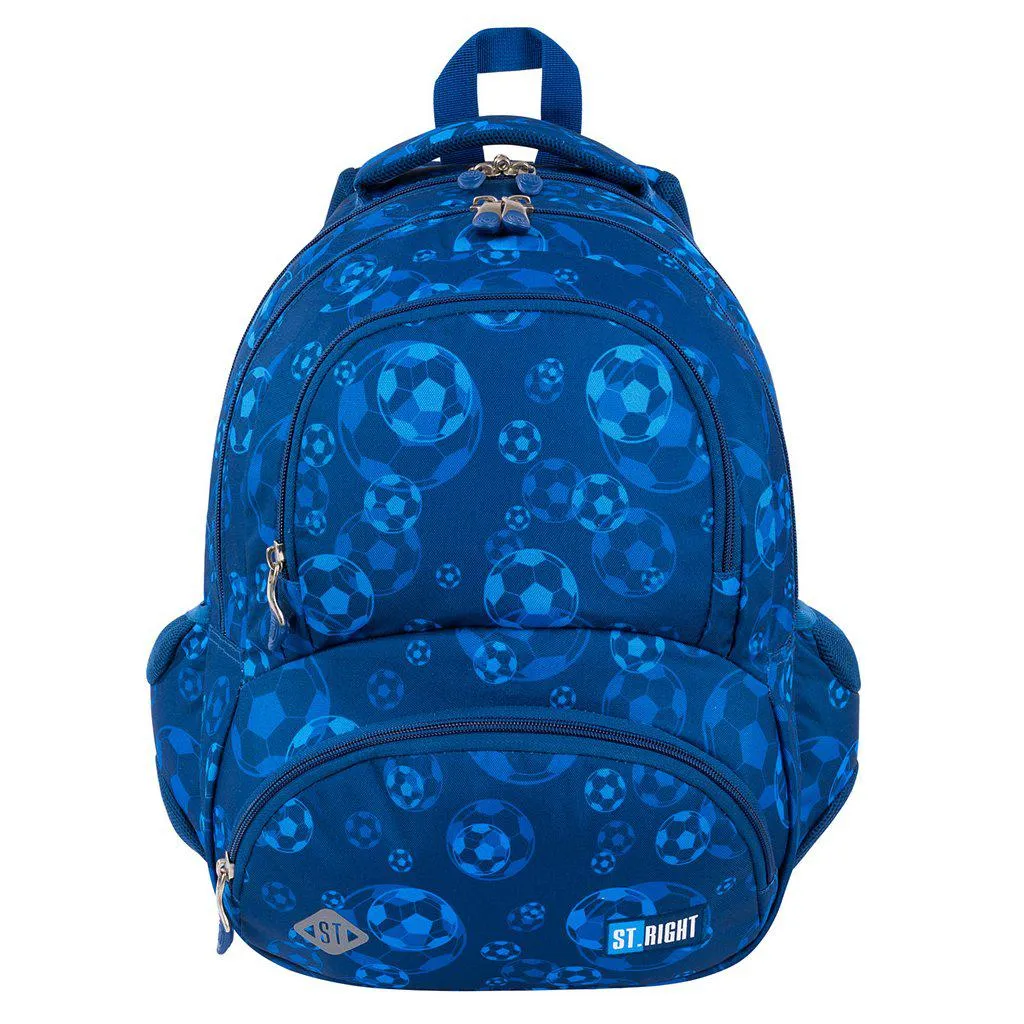 St.Right - Blue Football - 3 Compartment Backpack