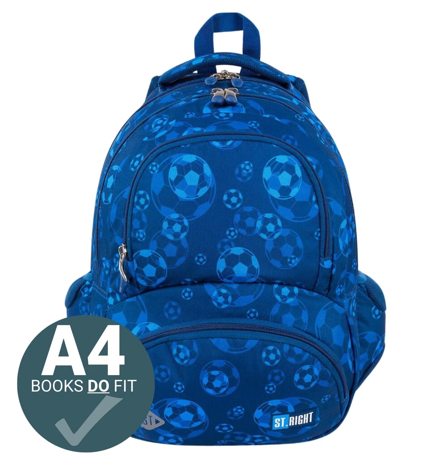 St.Right - Blue Football - 3 Compartment Backpack