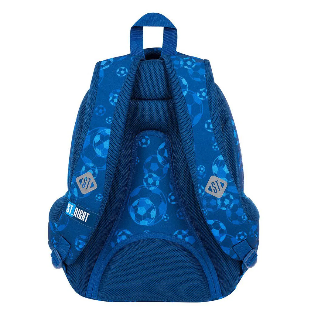 St.Right - Blue Football - 3 Compartment Backpack