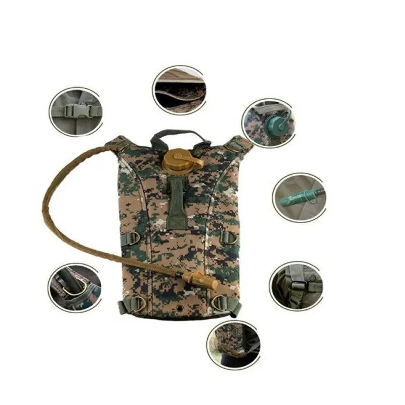 Tactical 3L Hydration Water Bag Pack CF-50 MILITARY