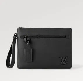 TAKEOFF POUCH 30 AEROGRAM BLACK CALFSKIN